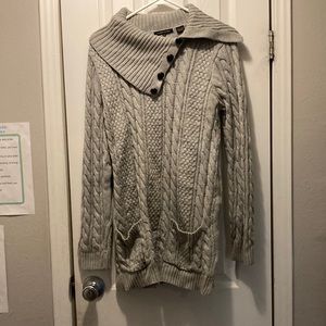 Gray Dress sweater 100% Cotton size medium